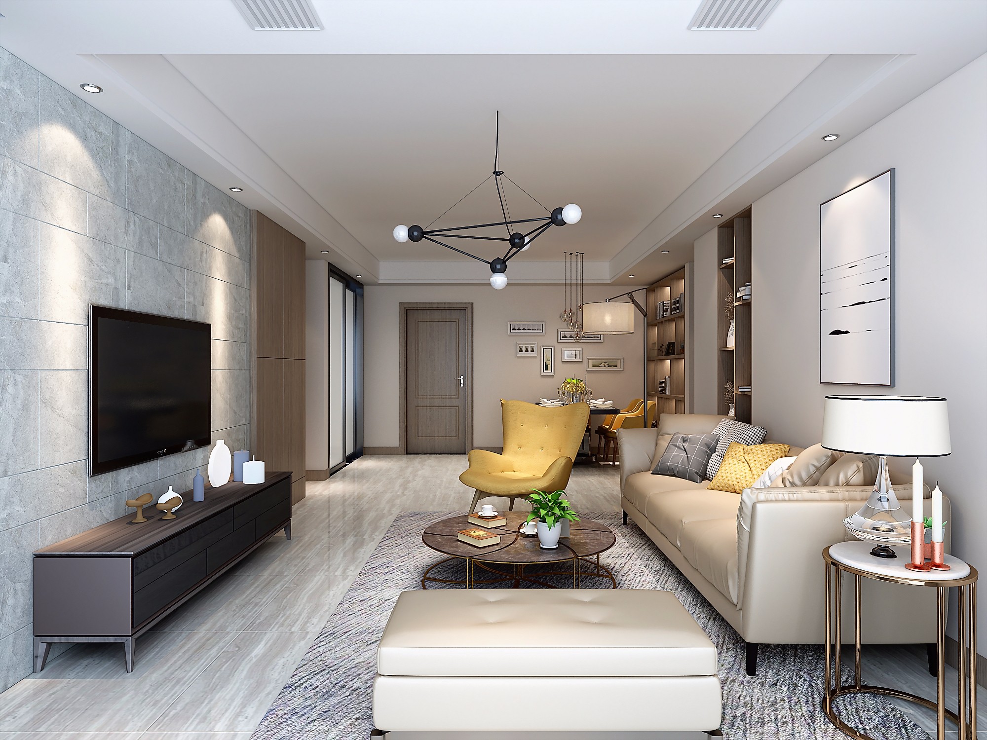 东明100㎡奶油风loft